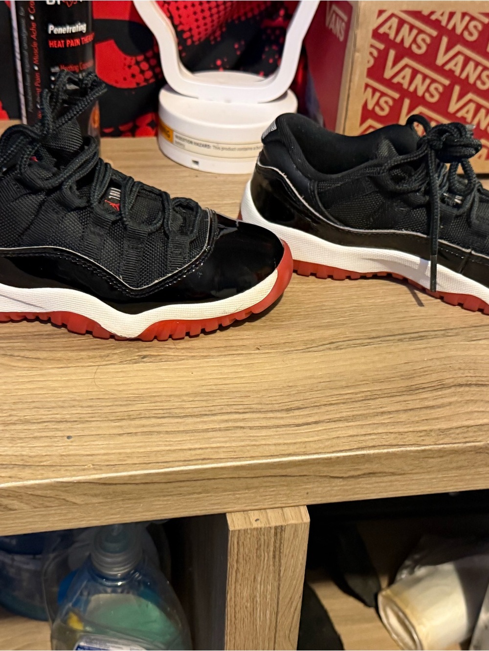 Jordan Kids Black and Red Low-Top Sneakers